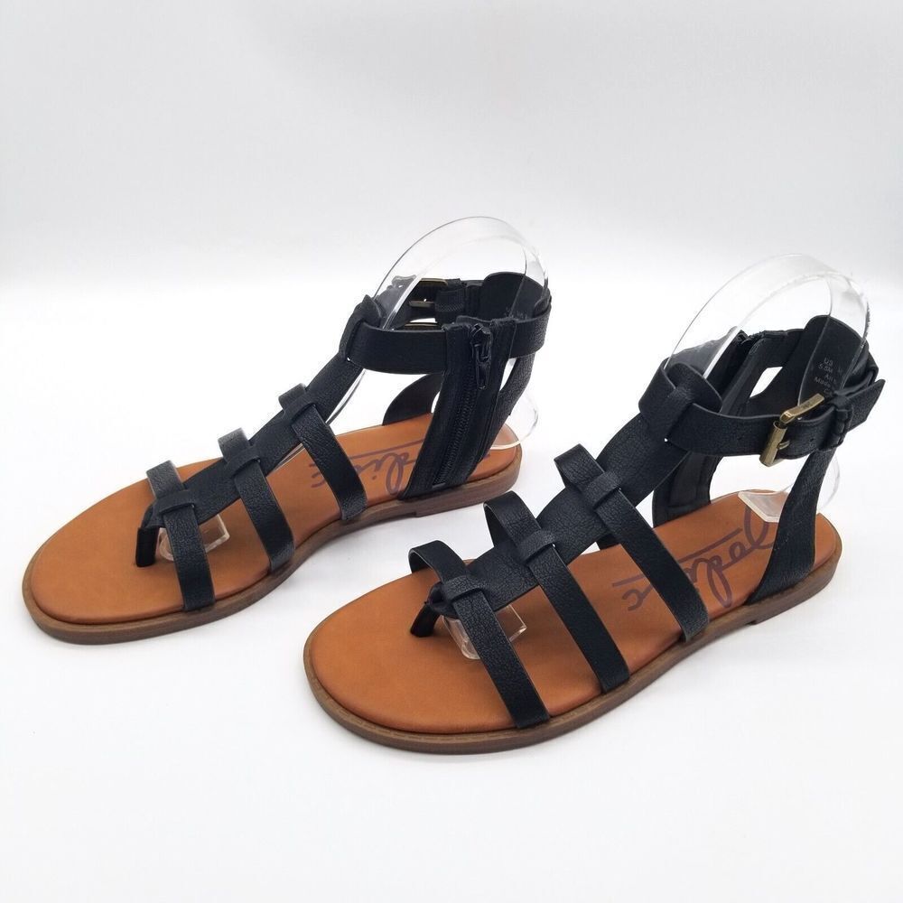 Zodiac Women Calypso Women Flat Strappy Gladiator Sandals Size 5.5‎ Black Buckle